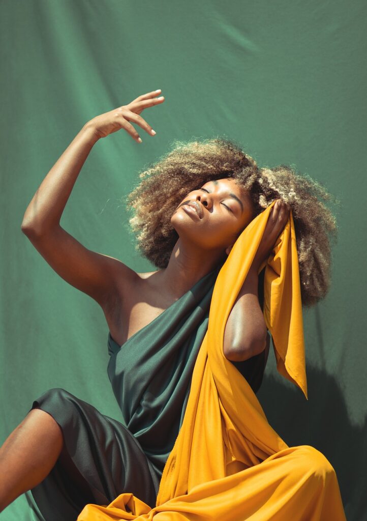 woman, afro, portrait, african, beauty, pose